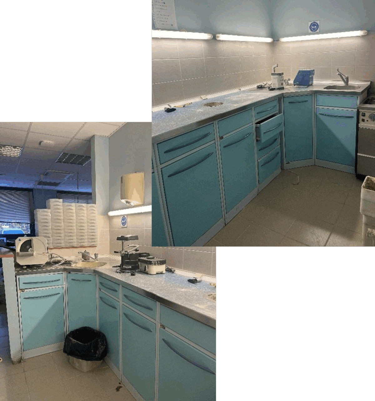 Meubles d'angles MA et plateau d'angle & inox P. Meuble salle de plâtre – Image 1