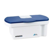 Hygobox Dürr Dental bac de désinfection bleu avec tamis